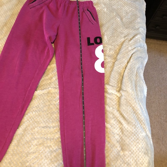 Mossimo Purple LOVE 8 Sweats - Picture 8 of 12